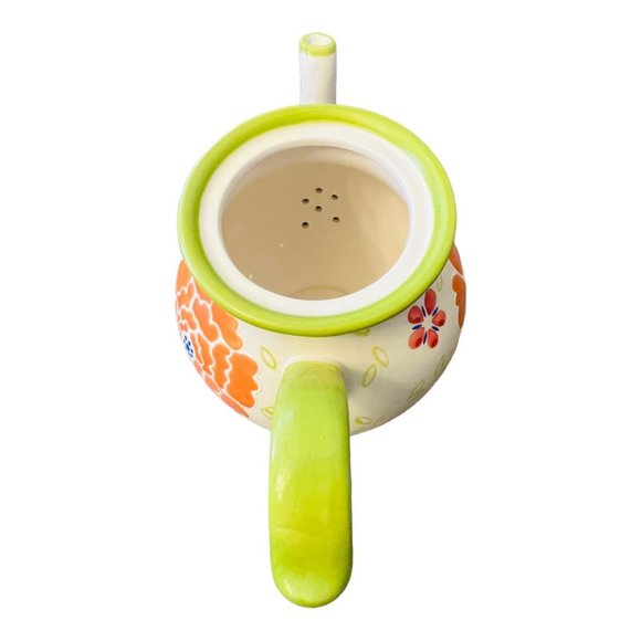 Hand Painted Vintage Teapot, Artistic Accents by Coastline Imports - Picture 9 of 9